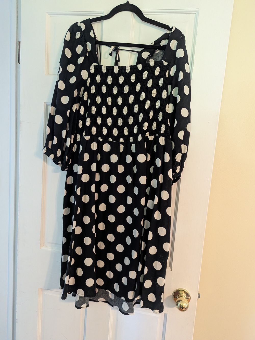 NWT Ava & Viv Black and White Polka Dot Dress